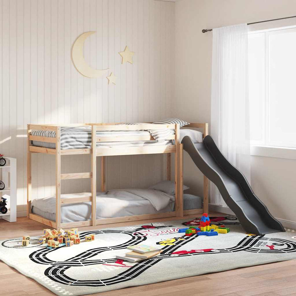vidaXL Bunk Bed with Slide and Ladder 80x200 cm Solid Pine Wood