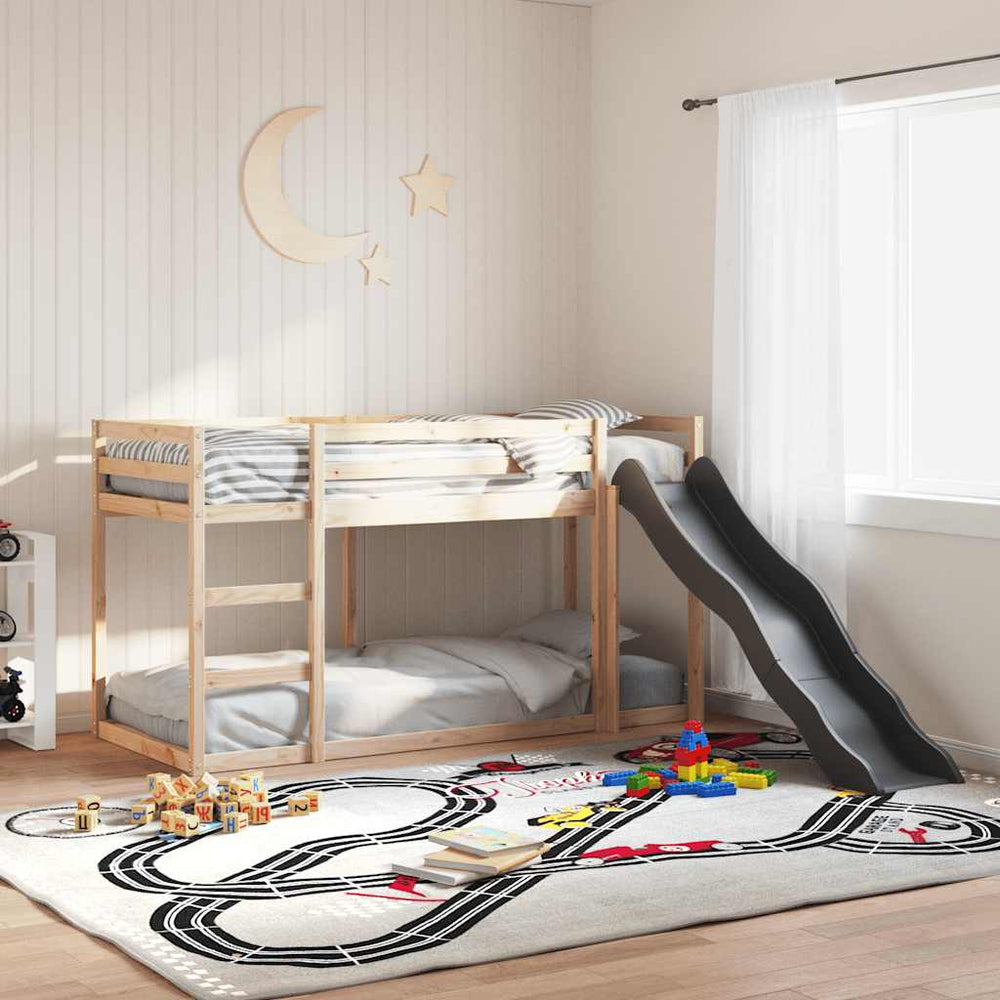 vidaXL Bunk Bed with Slide and Ladder 90x200 cm Solid Pine Wood