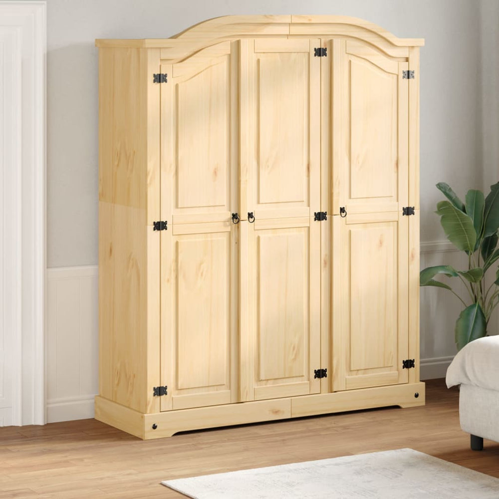 vidaXL Corona Wardrobe 151.5x52x186 cm Solid Pine