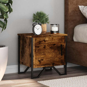 vidaXL Nightstands 2 pcs Smoked Oak 40x30x40 cm Engineered Wood