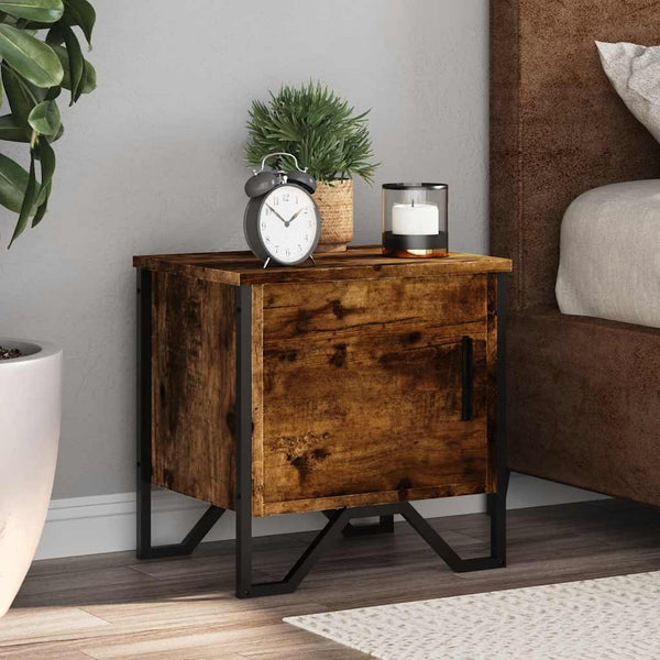 vidaXL Nightstands 2 pcs Smoked Oak 40x30x40 cm Engineered Wood