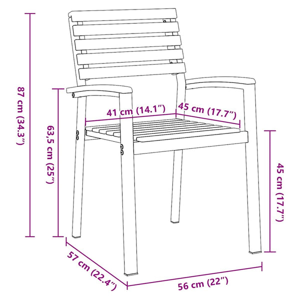 vidaXL Outdoor Dining Set 7 pcs Grey Solid Acacia Wood