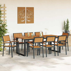 9-teilige Garten Essgruppe aus Akazienholz