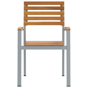 8er Set Gartenstühle Akazie Braun