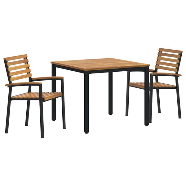 Schwarze Akazie Garten Essgruppe 3-teilig