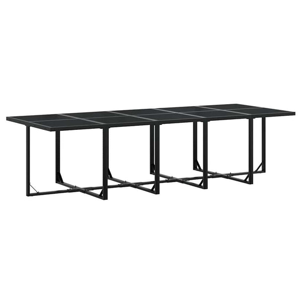 11-tlg. Garten Essgruppe Schwarz Poly Rattan