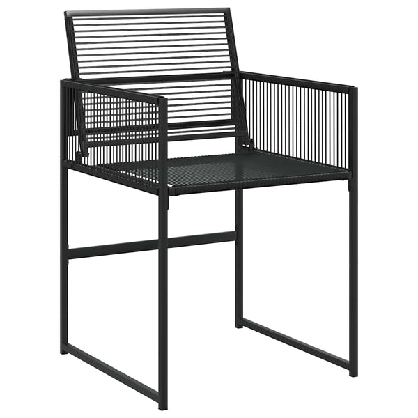 11-tlg. Garten Essgruppe Schwarz Poly Rattan
