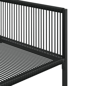 15-tlg. Garten Essgruppe Schwarz Poly Rattan