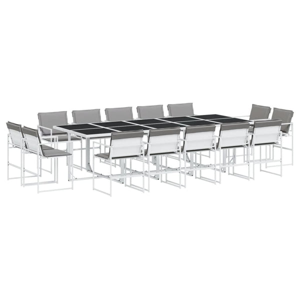 15-teilige Garten Essgruppe mit Textilene