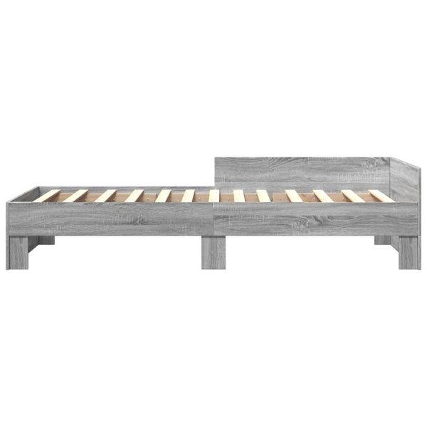 Bettgestell Grau Sonoma 100x200 cm