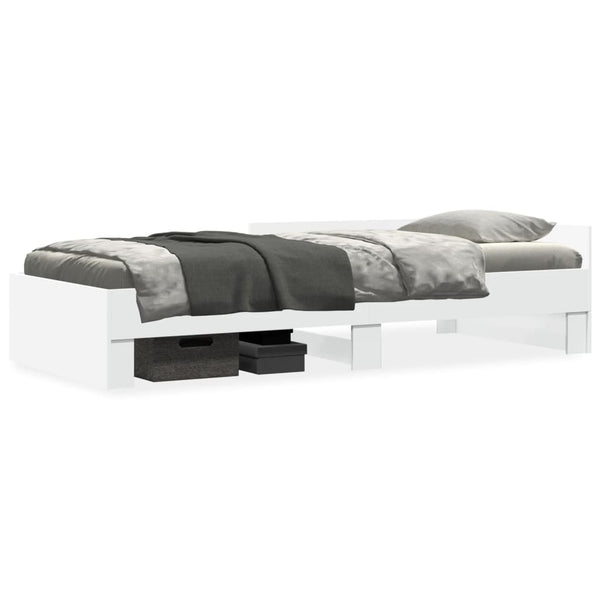 vidaXL Bed Frame White 90x200 cm Engineered Wood