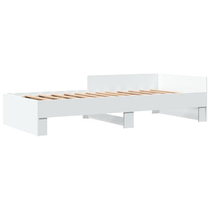 vidaXL Bed Frame White 90x200 cm Engineered Wood