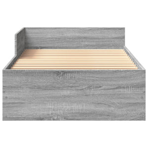 vidaXL Bed Frame Grey Sonoma 90x200 cm Engineered Wood