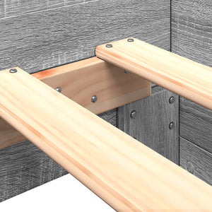vidaXL Bed Frame Grey Sonoma 90x200 cm Engineered Wood