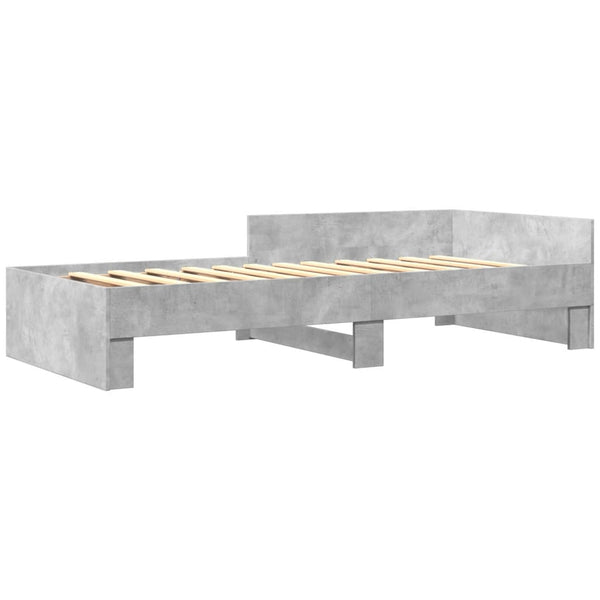 vidaXL Bed Frame Concrete Grey 90x190 cm Engineered Wood