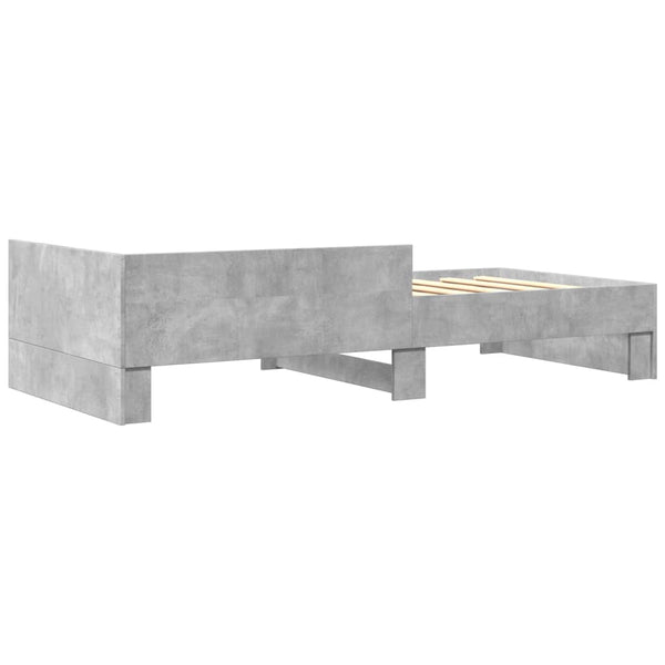 vidaXL Bed Frame Concrete Grey 90x190 cm Engineered Wood
