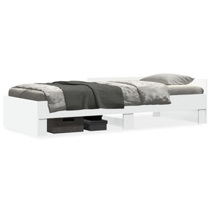 vidaXL Bed Frame White 75x190 cm Engineered Wood
