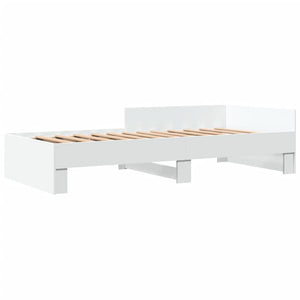 vidaXL Bed Frame White 75x190 cm Engineered Wood