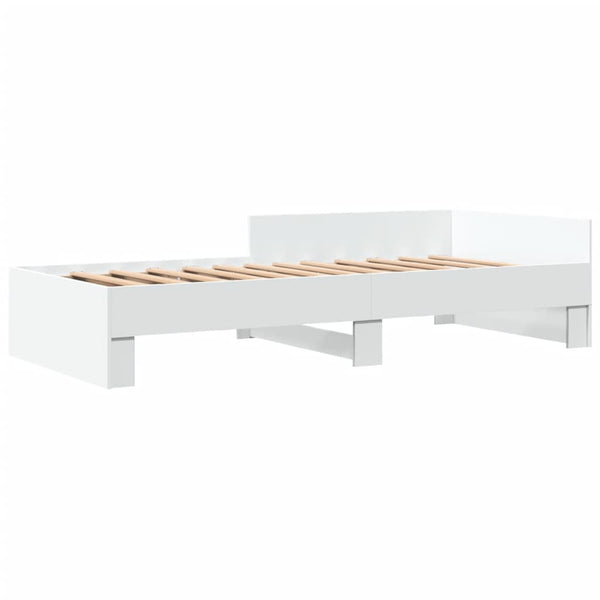 vidaXL Bed Frame White 75x190 cm Engineered Wood