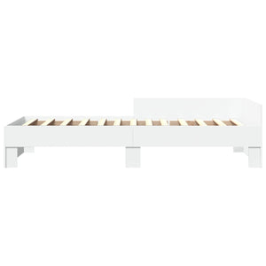 vidaXL Bed Frame White 75x190 cm Engineered Wood