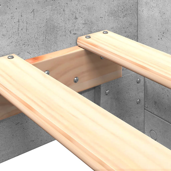 vidaXL Bed Frame Concrete Gray 75x190 cm Engineered Wood