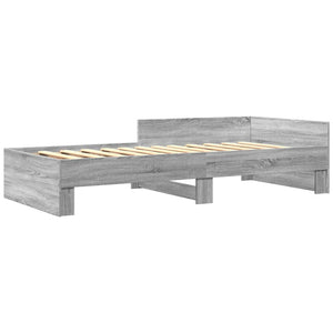 vidaXL Bed Frame Grey Sonoma 75x190 cm Engineered Wood