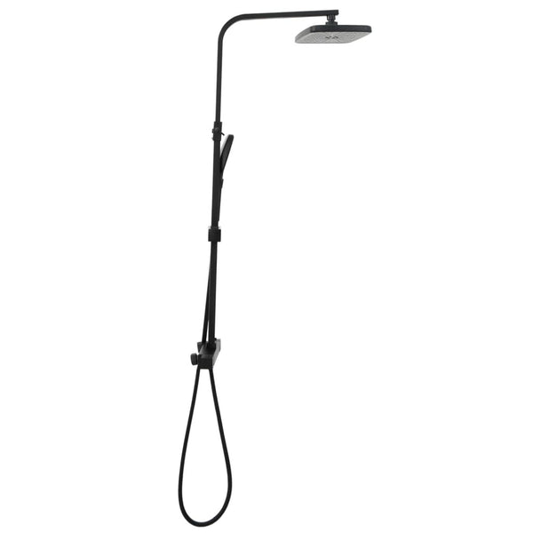 vidaXL Twin Shower Set with Faucet Hose Black Brass