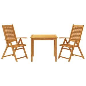 vidaXL 3-piece Garden Dining Set 85x85x74 cm Solid Acacia Wood