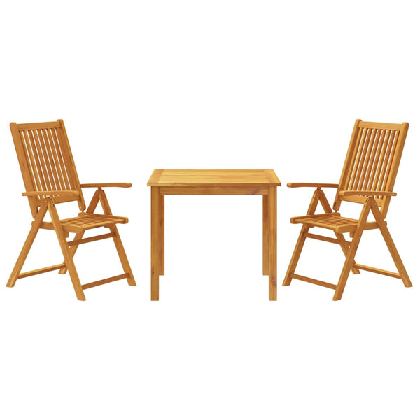 vidaXL 3-piece Garden Dining Set 85x85x74 cm Solid Acacia Wood