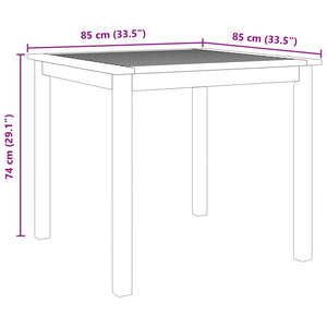 vidaXL 3-piece Garden Dining Set 85x85x74 cm Solid Acacia Wood