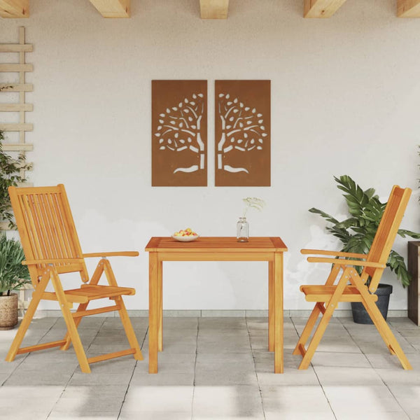 vidaXL 3-piece Garden Dining Set 85x85x74 cm Solid Acacia Wood