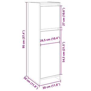 vidaXL Bathroom Cabinet Sonoma Oak 30x30x95 cm Engineered Wood