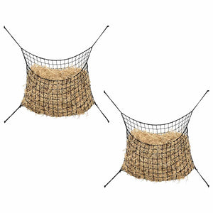 vidaXL Hay Nets 2 pcs. Rectangular Black 200x120 cm PP
