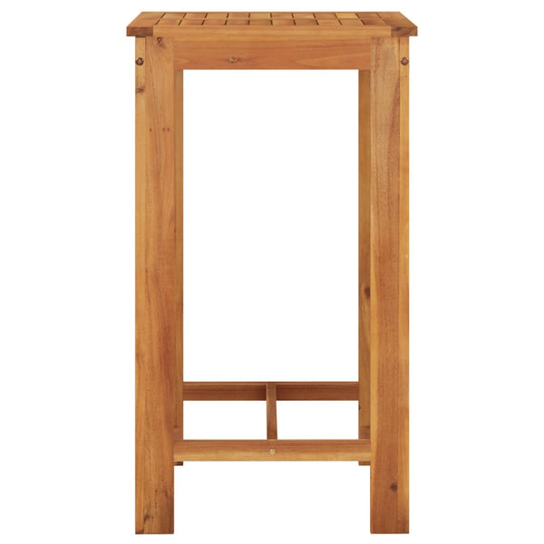 vidaXL 3-piece Garden Bar Set Black Solid Acacia Wood and Poly Rattan