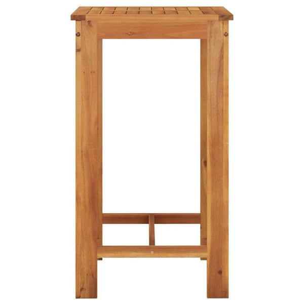 vidaXL 3-Piece Garden Bar Set Brown Solid Acacia Wood and Poly Rattan