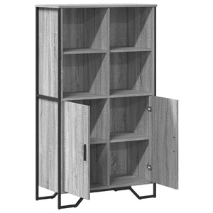 vidaXL Highboard Grey Sonoma 79.5x35.5x137.5 cm Engineered Wood