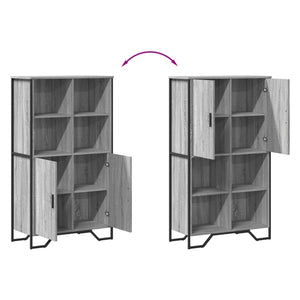 vidaXL Highboard Grey Sonoma 79.5x35.5x137.5 cm Engineered Wood