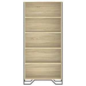 vidaXL Bookcase Sonoma Oak 80x31x169 cm Engineered Wood