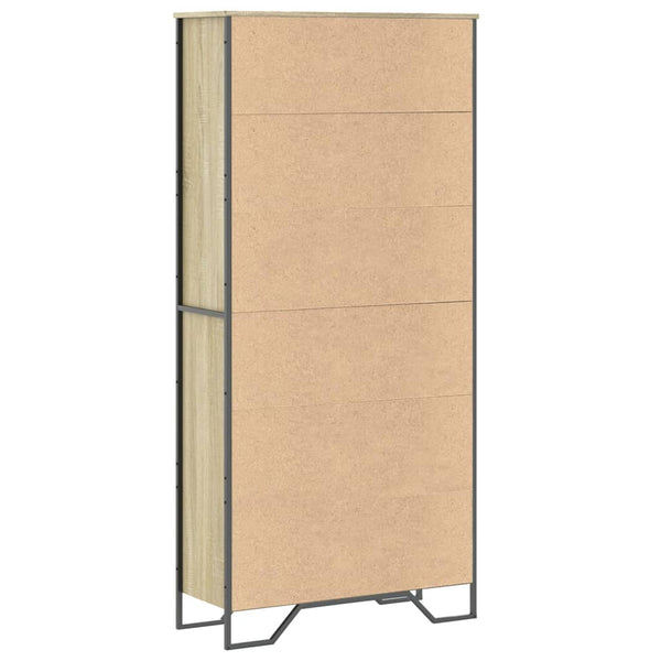vidaXL Bookcase Sonoma Oak 80x31x169 cm Engineered Wood