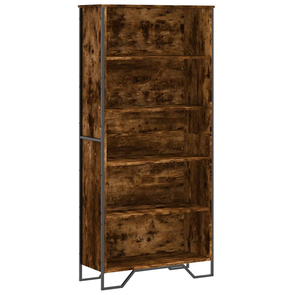 vidaXL Bookshelf Smoked Oak 80x31x169 cm Engineered Wood