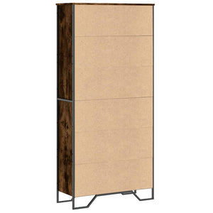 vidaXL Bookshelf Smoked Oak 80x31x169 cm Engineered Wood