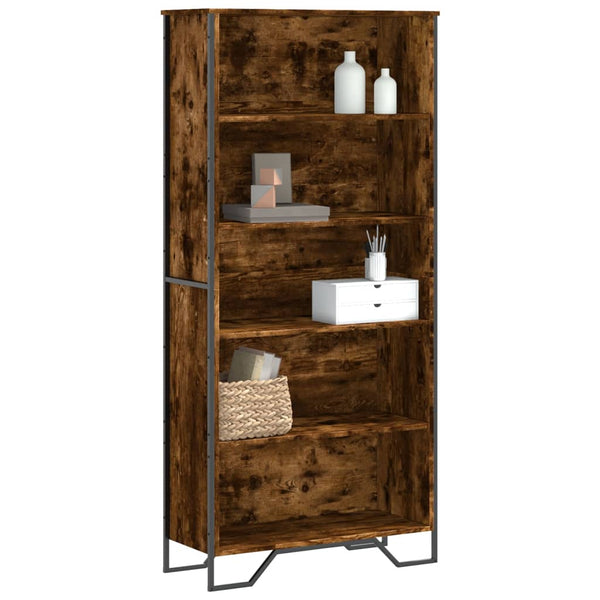 vidaXL Bookshelf Smoked Oak 80x31x169 cm Engineered Wood