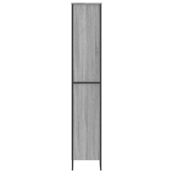 vidaXL Bookcase Sonoma Oak Grey 80x31x169 cm Engineered Wood