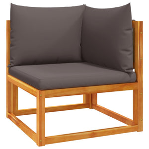 vidaXL 3-Piece Garden Sofa Set with Cushions Acacia Wood & Rope