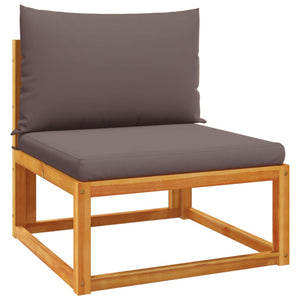 vidaXL 3-Piece Garden Sofa Set with Cushions Acacia Wood & Rope