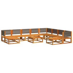 vidaXL 11-Piece Garden Sofa Set with Cushions Acacia Wood & Rope