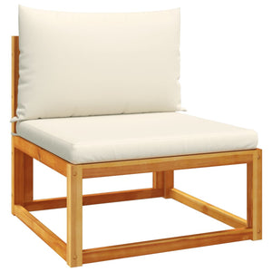 vidaXL 3-Piece Garden Sofa Set with Cushions Acacia Wood & Rattan