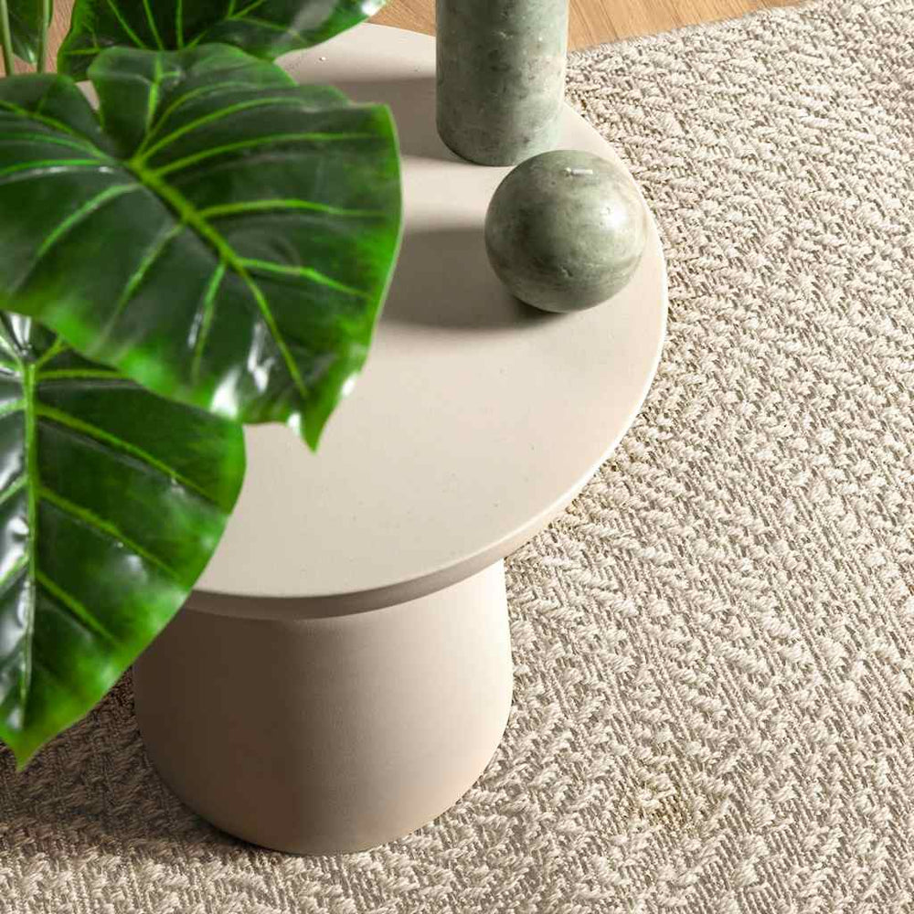 vidaXL ZIZUR Cream Rug 160x230 cm Jute Look Indoor and Outdoor