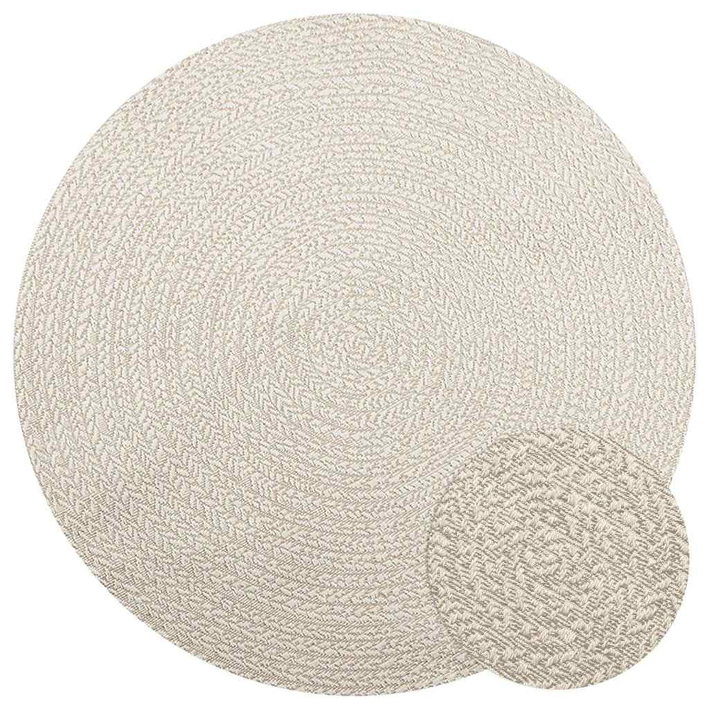 vidaXL ZIZUR Cream Rug Ø 160 cm Jute Look Indoor and Outdoor