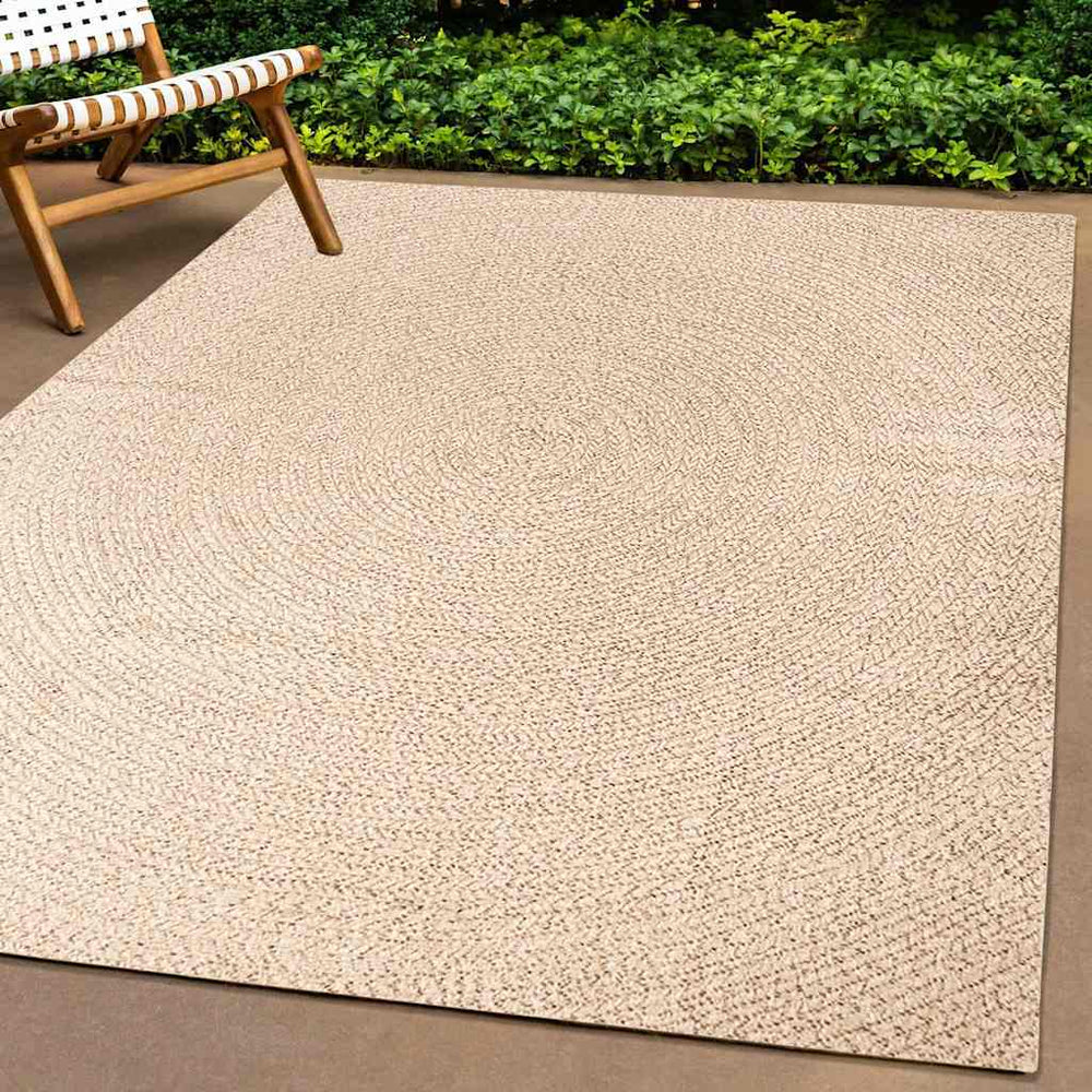 vidaXL Rug ZIZUR Beige 200x290 cm Jute-Look Indoor and Outdoor
